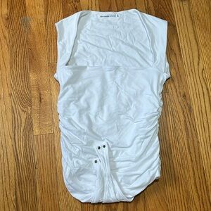 Abercrombie & Fitch Ava Cotton-Blend Seamless Fabric Ruched Portrait Bod